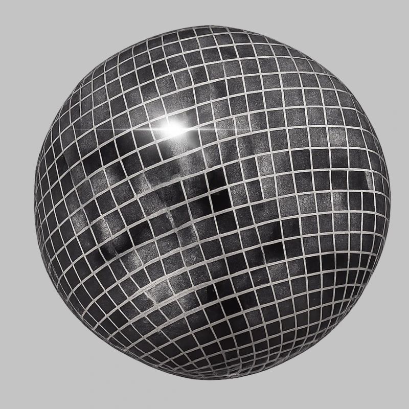 Geometric glitter sphere