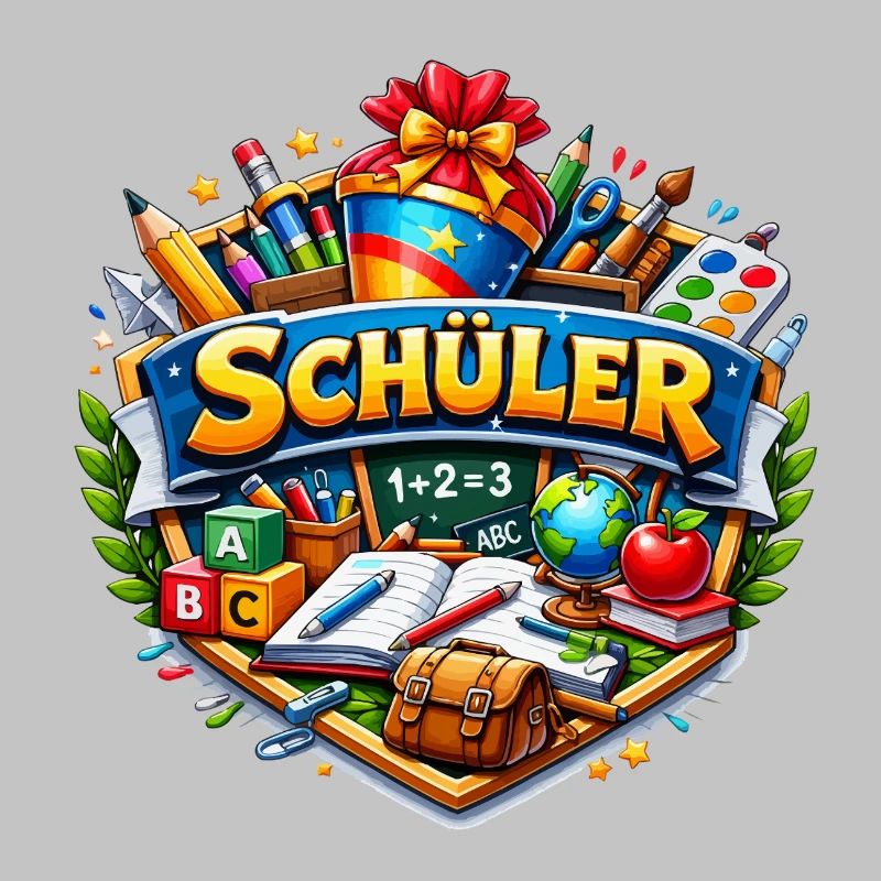 Student Learning World Sticker Design