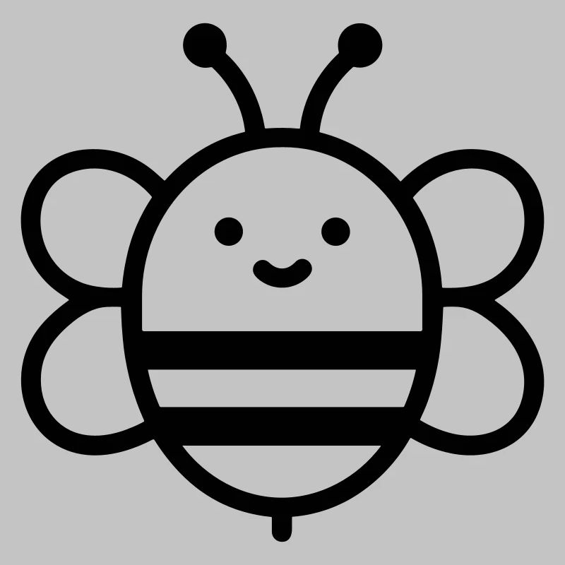 Smiling Minimalist Bee