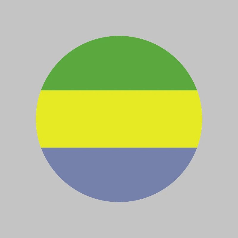 Drapeau rond du Gabon