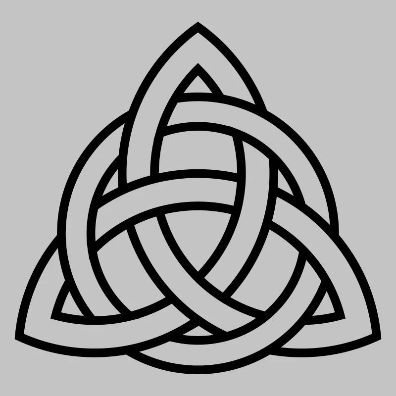 Keltisches Triqueta oder Triquetra-Symbol WEISS