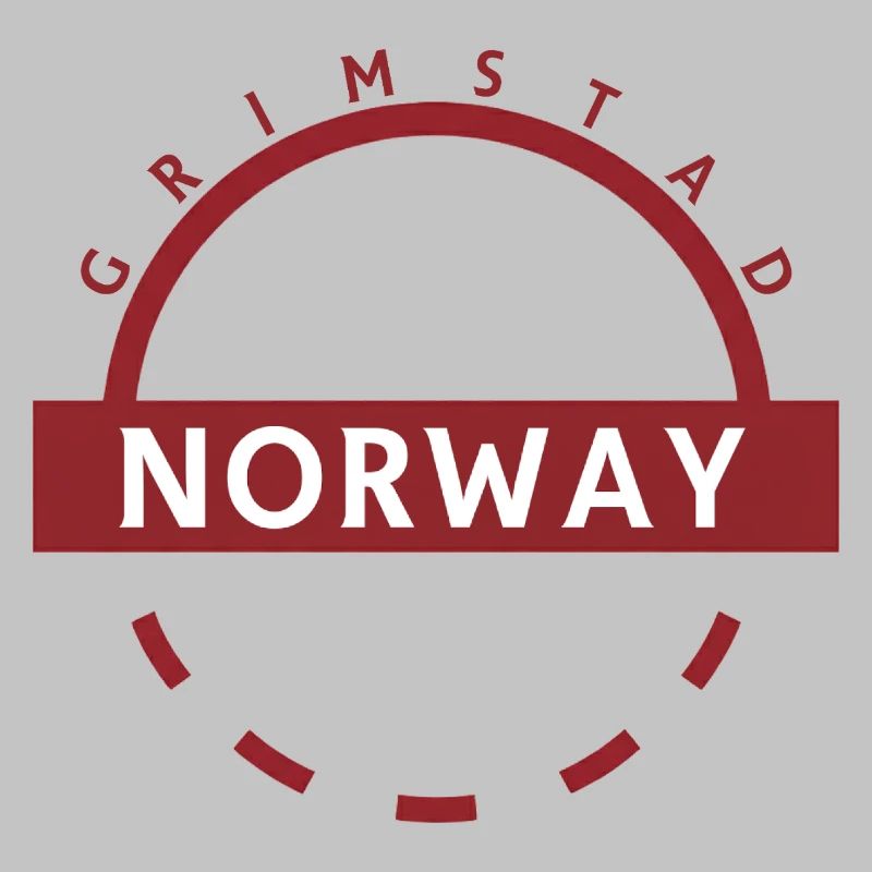Grimstad Norwegen Rundes Abzeichen