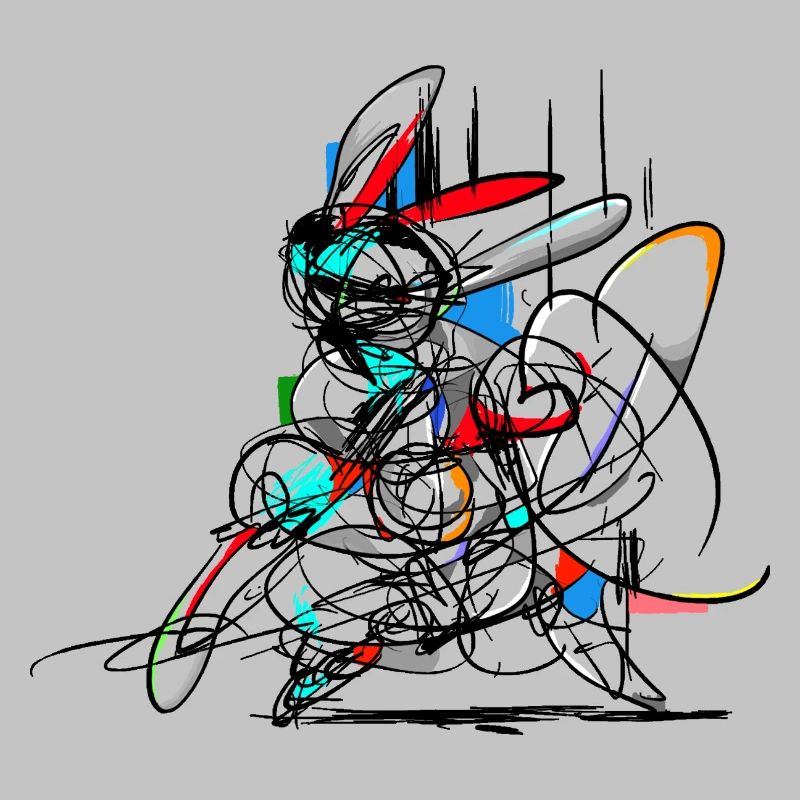 Easter Bunny/ Abstract