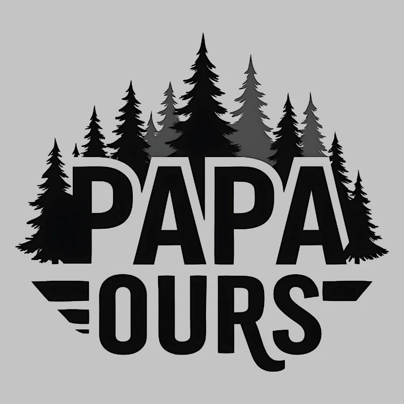 Daddy Bear Forest Silhouette