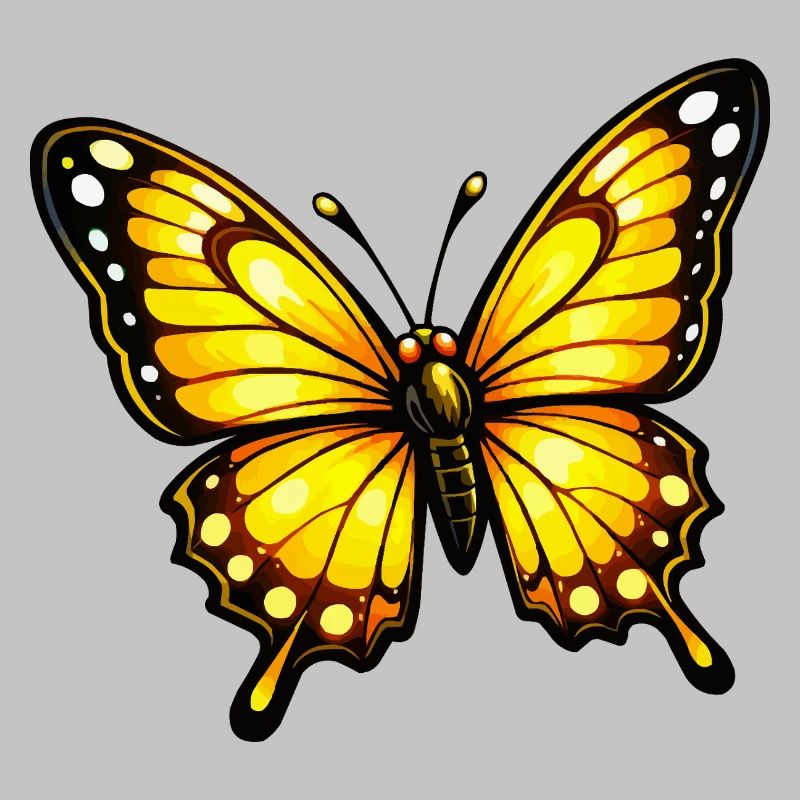 Yellow Orange Butterfly Pattern