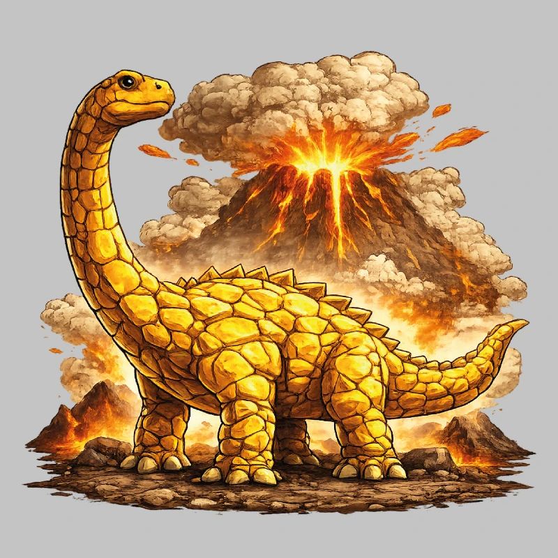 Brontosaurus Vulkaneruption