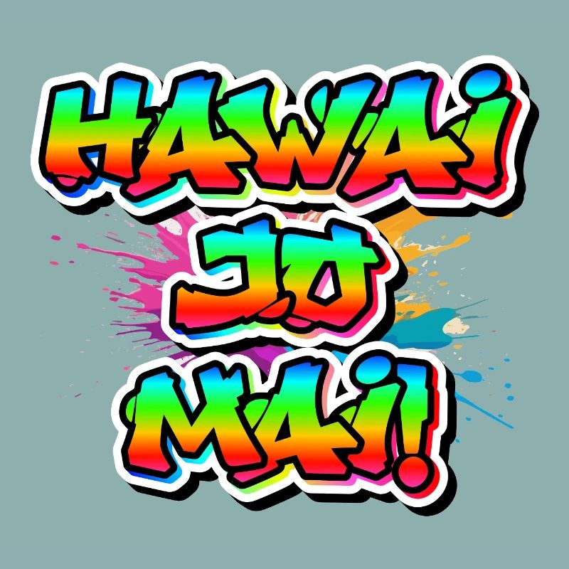 Hawaï Hello 😎 Neon Design Dialecte Vacances Souhaits