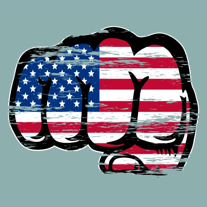 Drapeau des États-Unis Poing à main utilisé