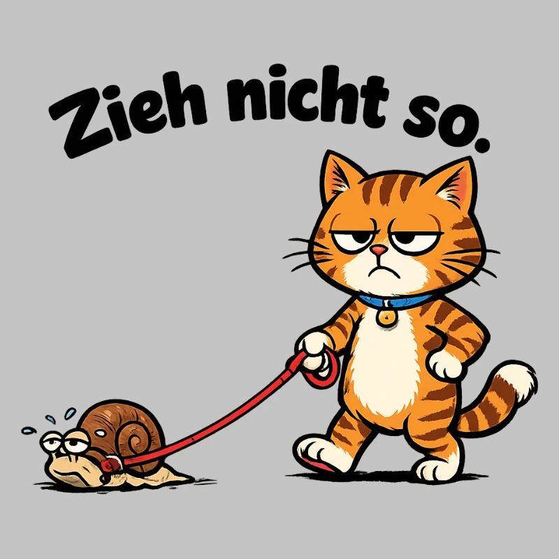 Cat frustration when pulling snails