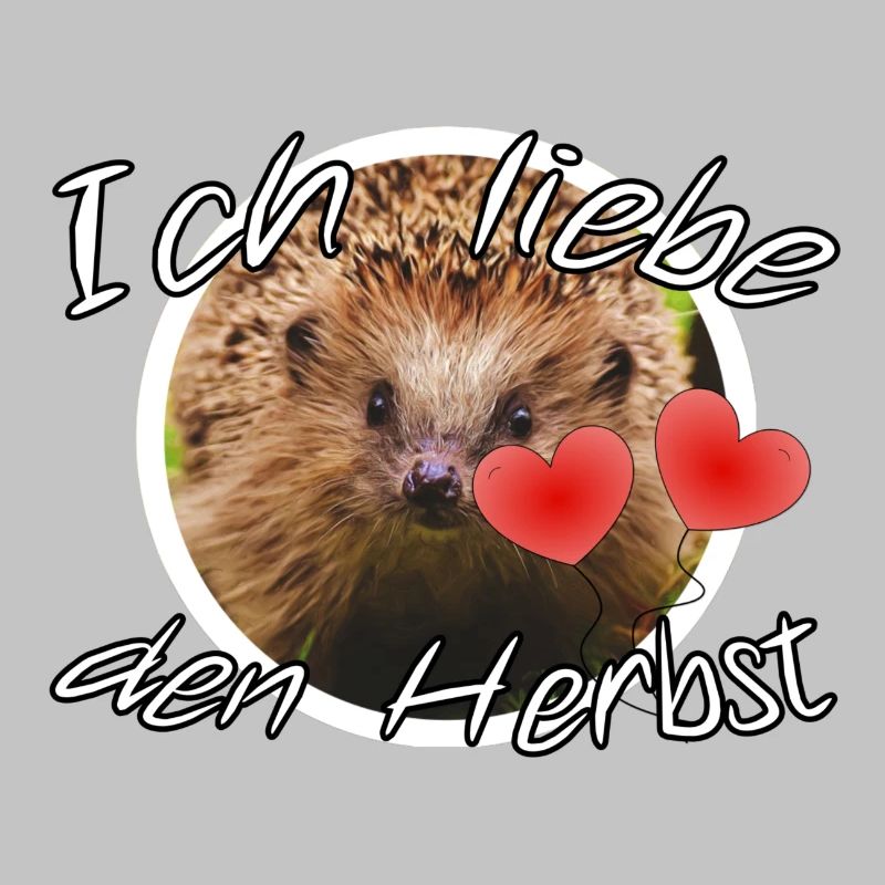 Ich liebe den Herbst Geschenk Igel Spruch Tier