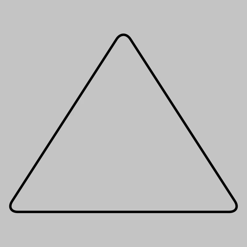 Triangle avec coins arrondis
