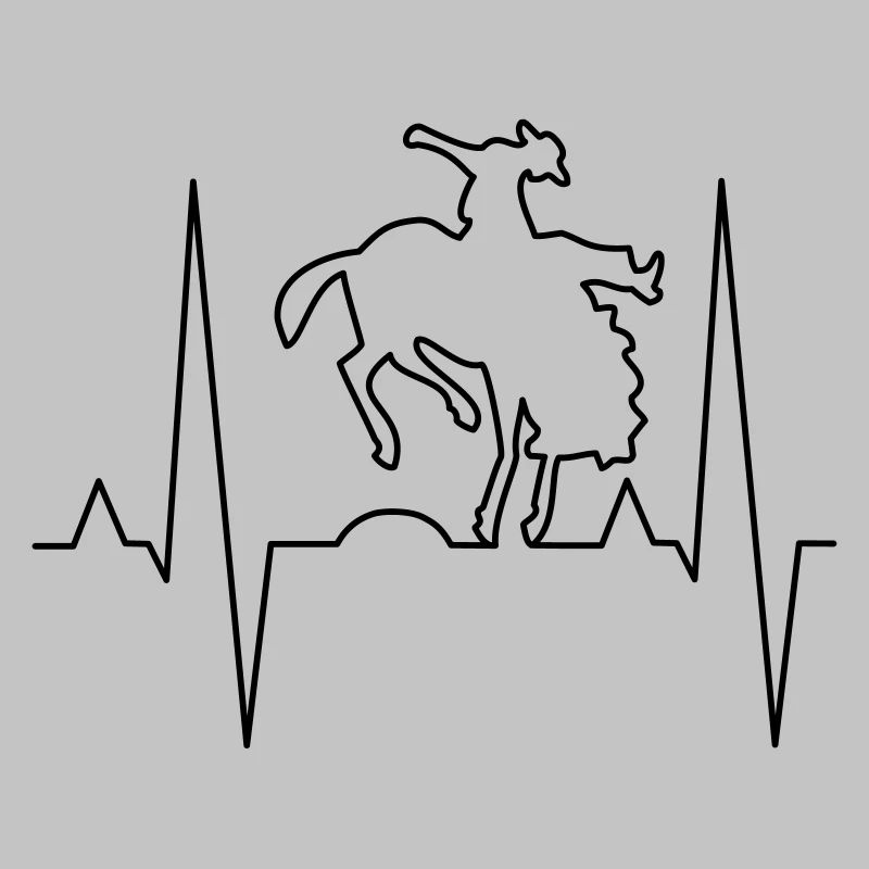 Conception d’impression de cavalier de rodéo