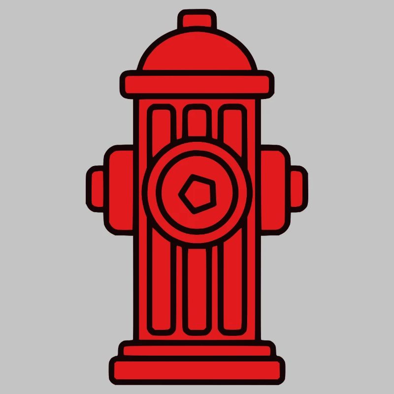 Classic Bold Red Fire Hydrant