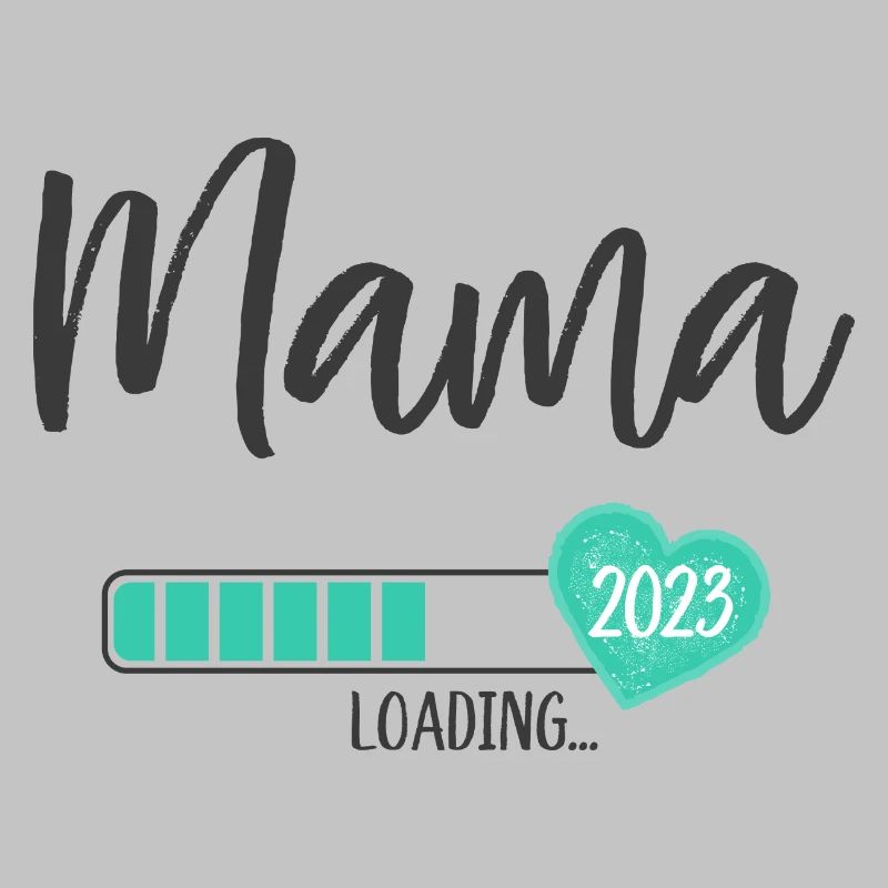 Mama Loading 2023 Herz Junge Werdende Mama