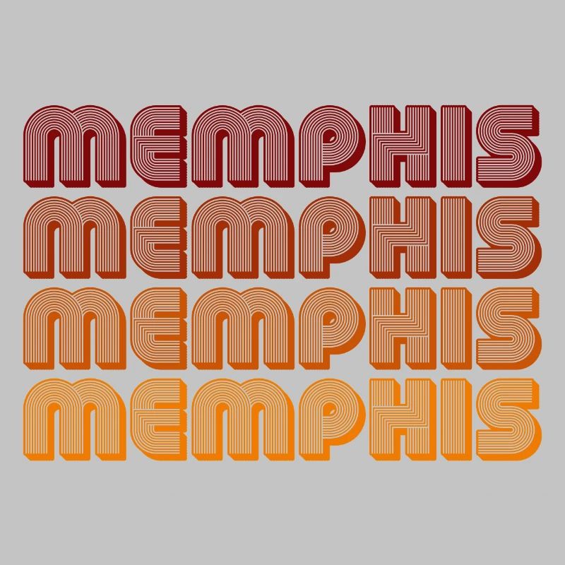 Memphis Gradient Text Repeat