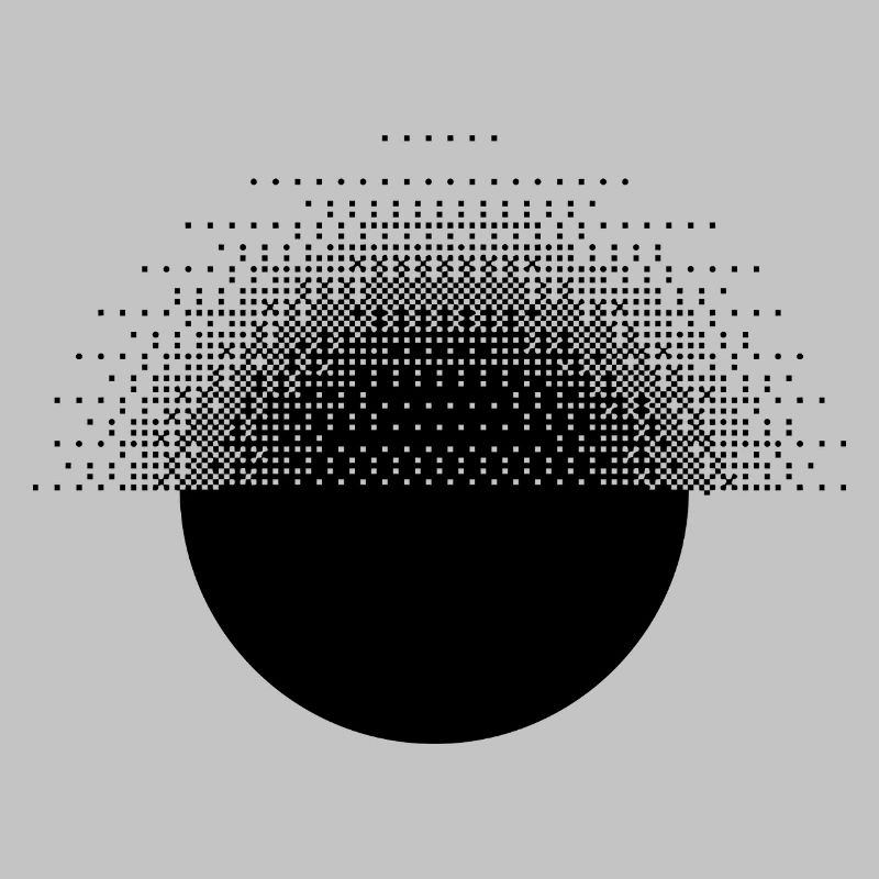 Conception bitmap de sunburst géométrique et pixelisé