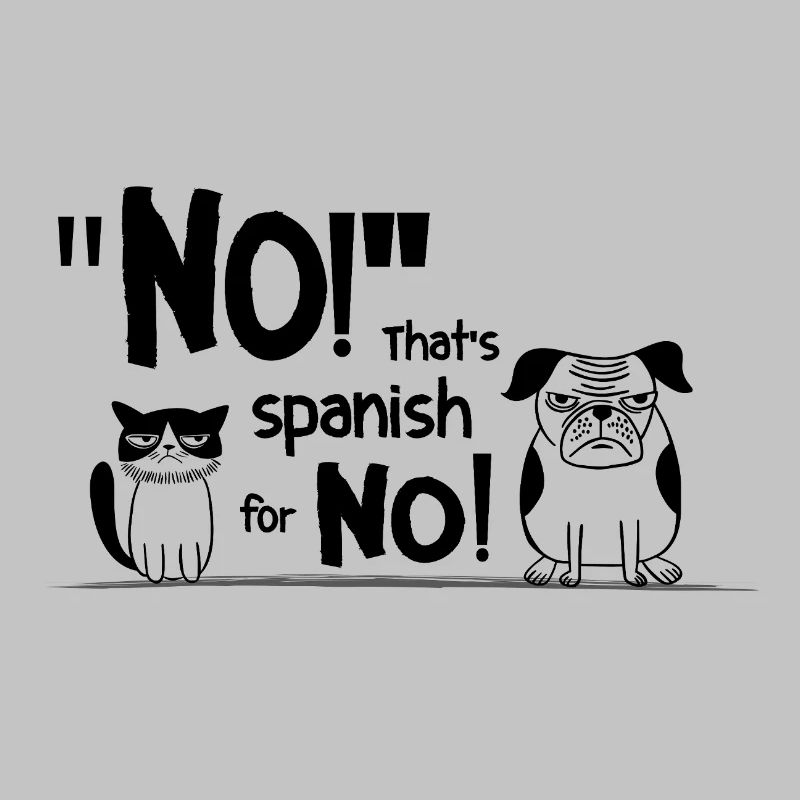 Non. Espagnol pour Non – Diction drôle d’animal