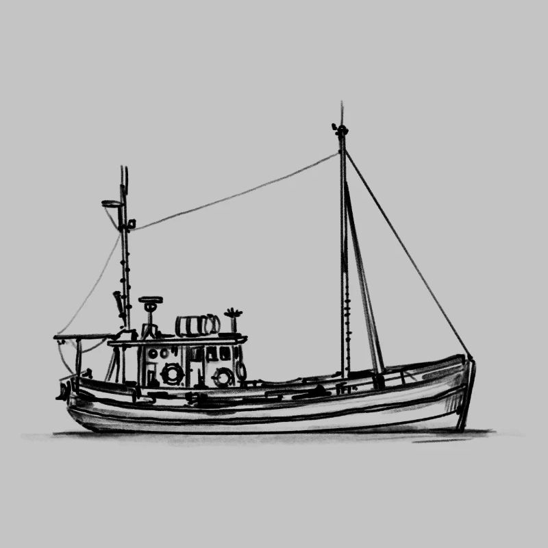 Fischkutter & Krabbenkutter - Illustration
