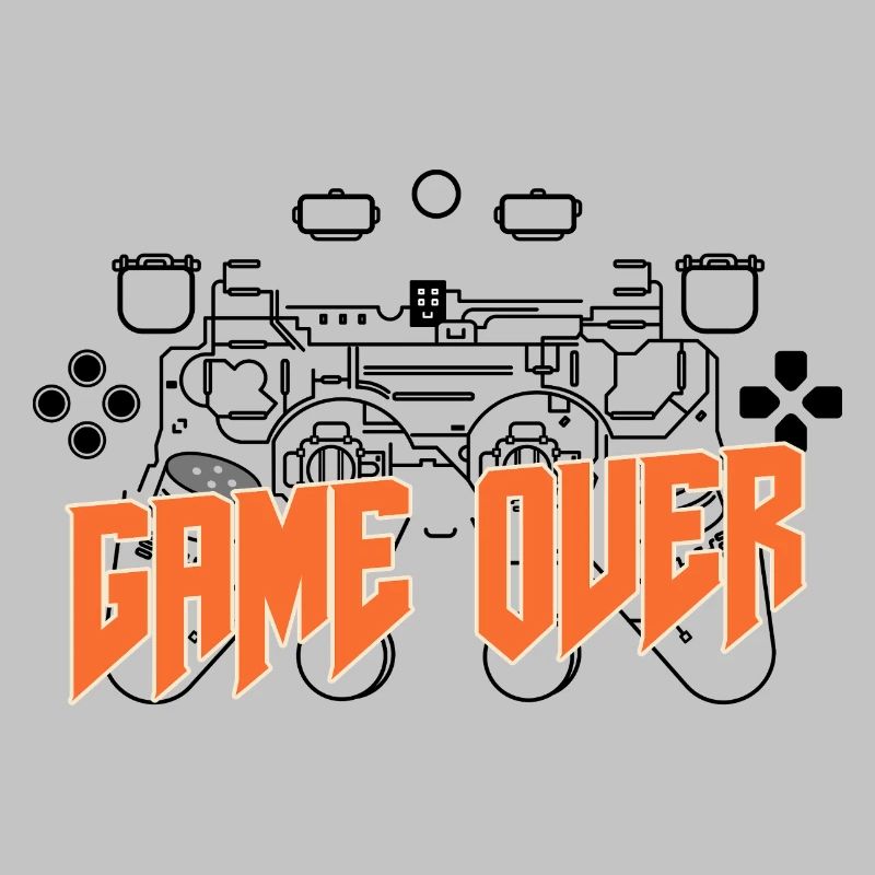 Game Over Retro Orange Bold