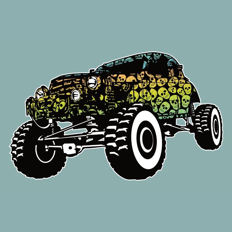 Monster Truck Schädel Gradient