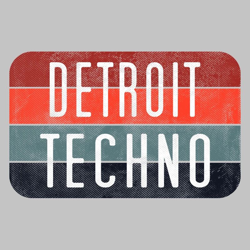 Detroit Techno Neon Emblem