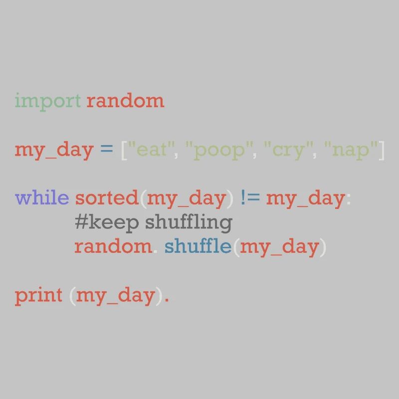 Lustiger Python-Code über den Alltag, Baby