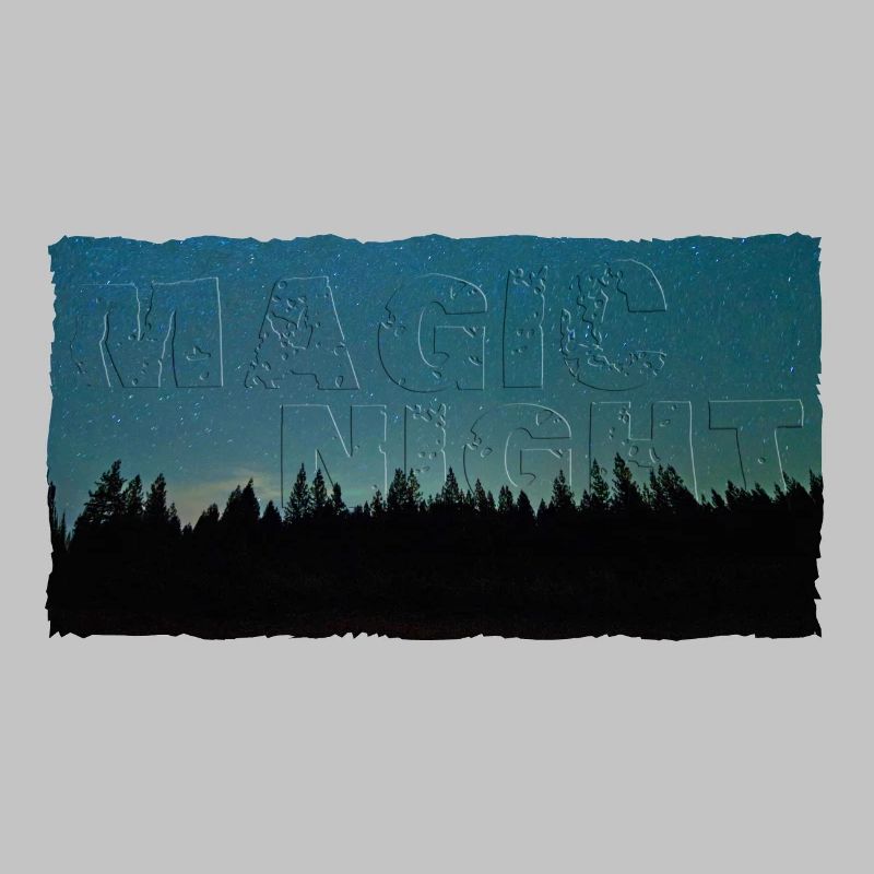 Magic Night | Nachthimmel mit Wald (2. Upload)
