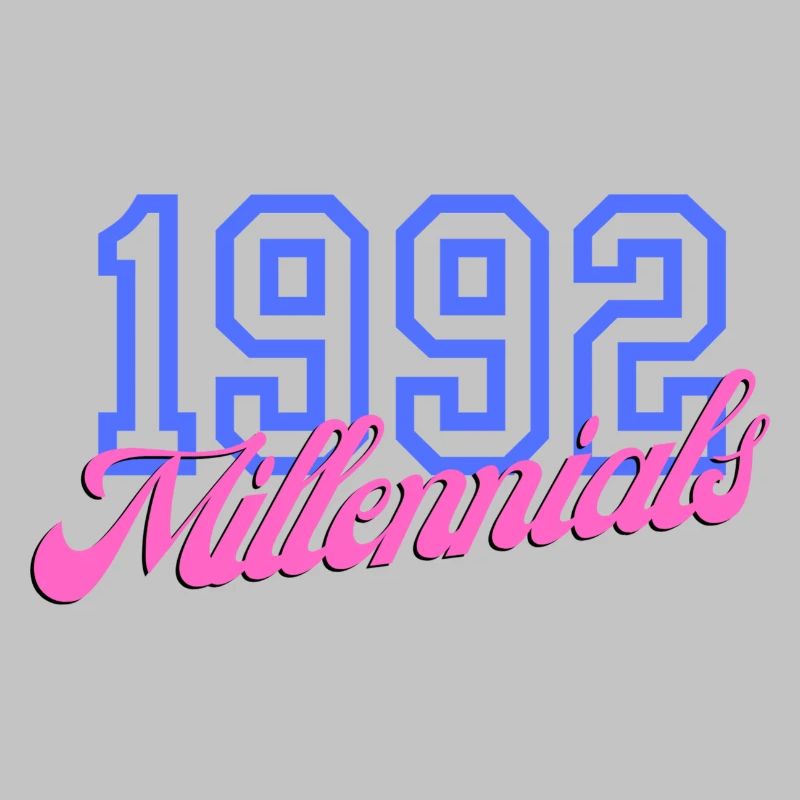 Retro 1992 Millennial Numeric Design