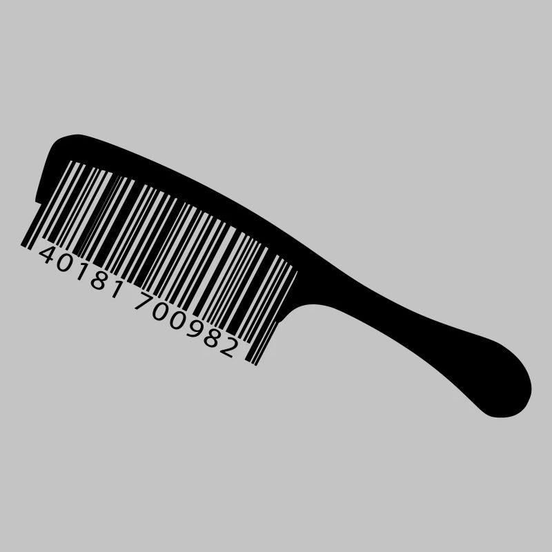 Illustrationskamm mit Barcode