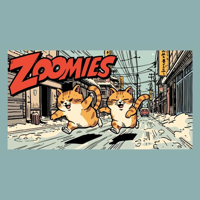 Course de chat anime