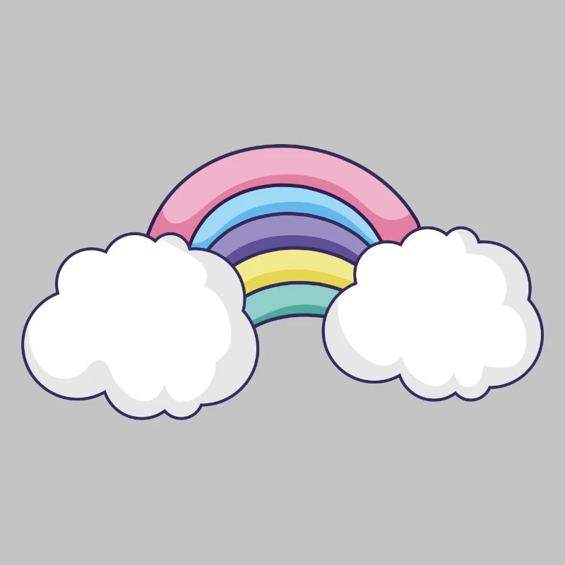 Pastel Rainbow Cloud Arc