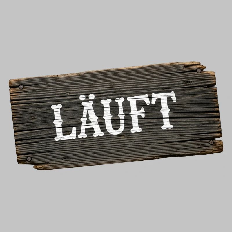 Läuft – minimalistisches Handwerker Statement