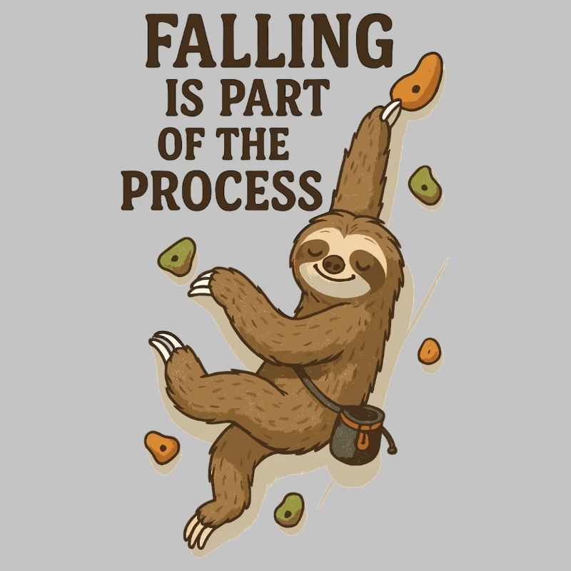 Bouldering Sloth – Falling is part of the Process
