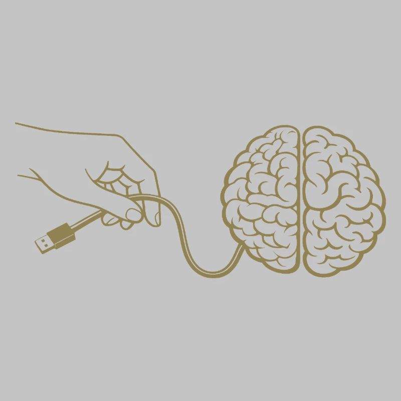 Connecteur de câble Brain Head Intelligence Intelligence artificielle