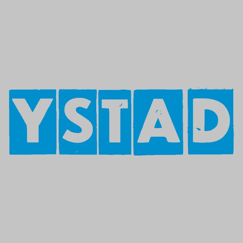 Ystad – Conception de texte bleu