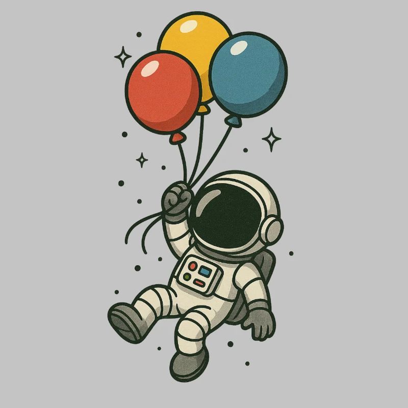 Astronaut mit Ballons