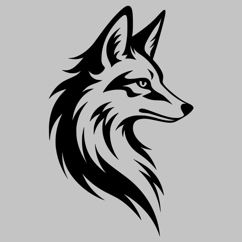Style de tatouage minimaliste Fox Head