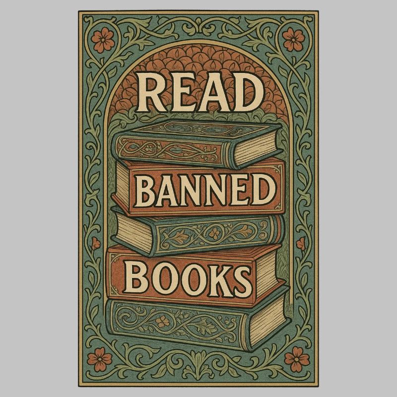Read Banned Books Vintage Stack