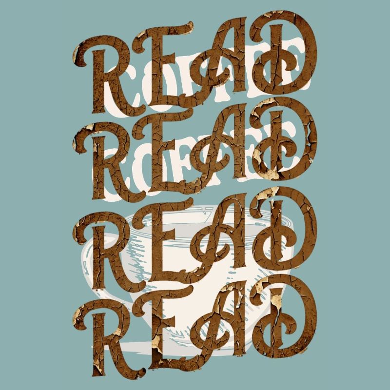 Read Design - Vintage Look mit Kaffeehintergrund