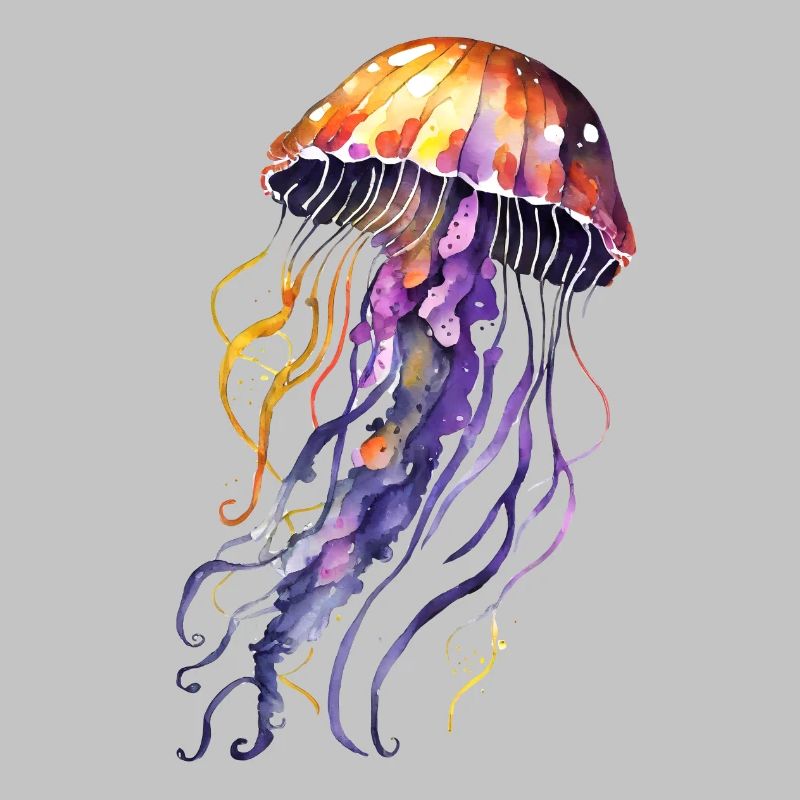 Aquarelle de méduse