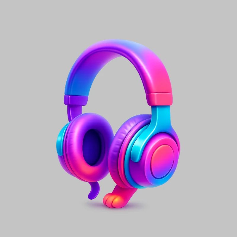 Neon Gradient Headphones