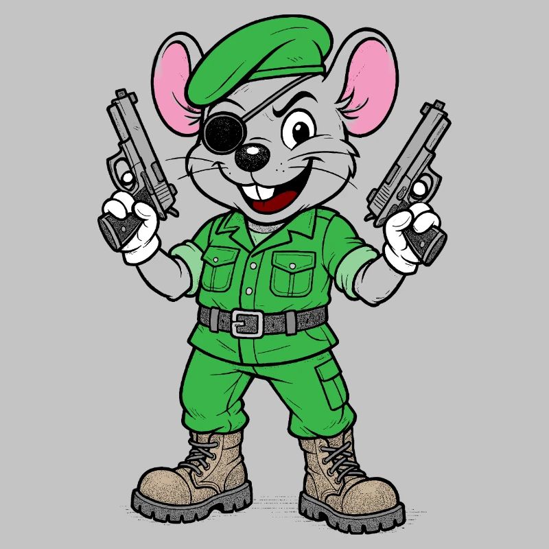 Bewaffneter Maus-Ranger