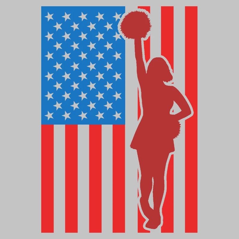 Drapeau des États-Unis de cheerleading