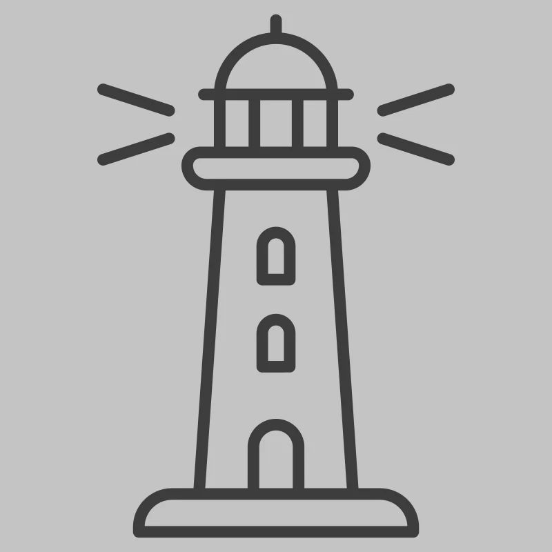 Lighthouse Beacon Design for Nautical Apparel