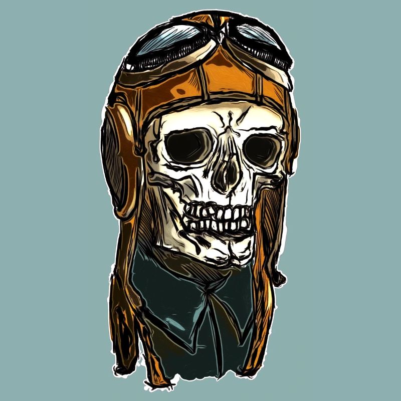 Skull avec casque