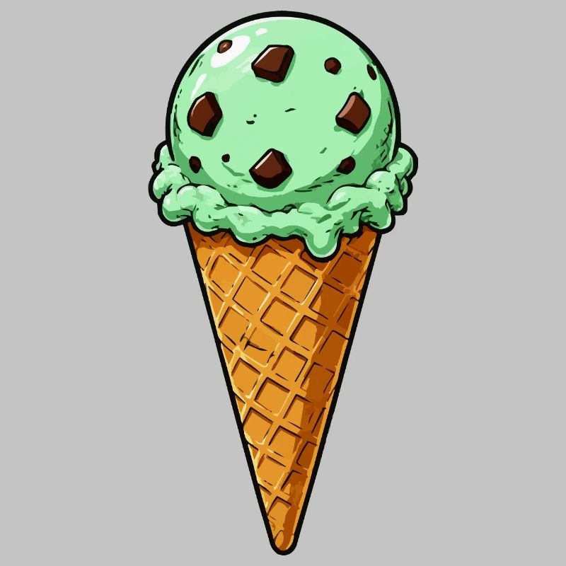 Culasse de glace menthe chocolat