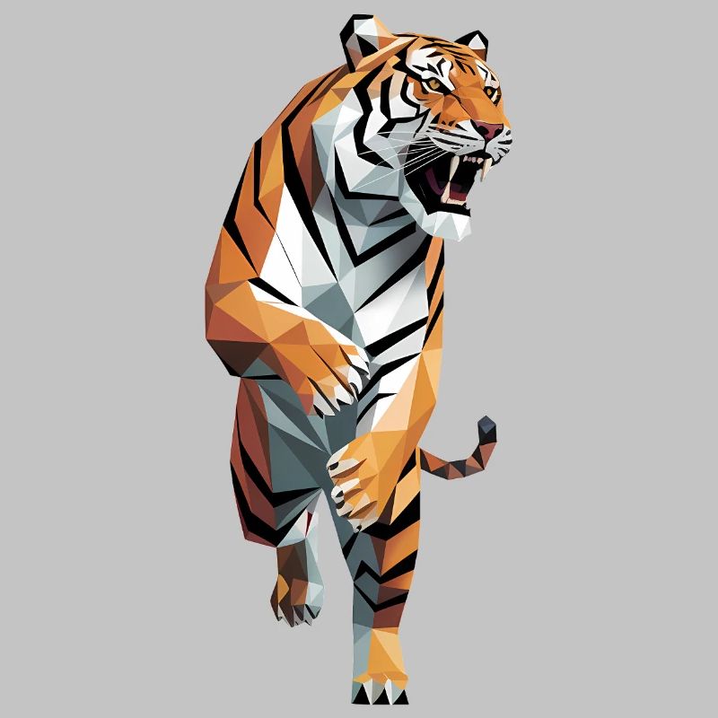 Tiger - Cool Low Poly Logo