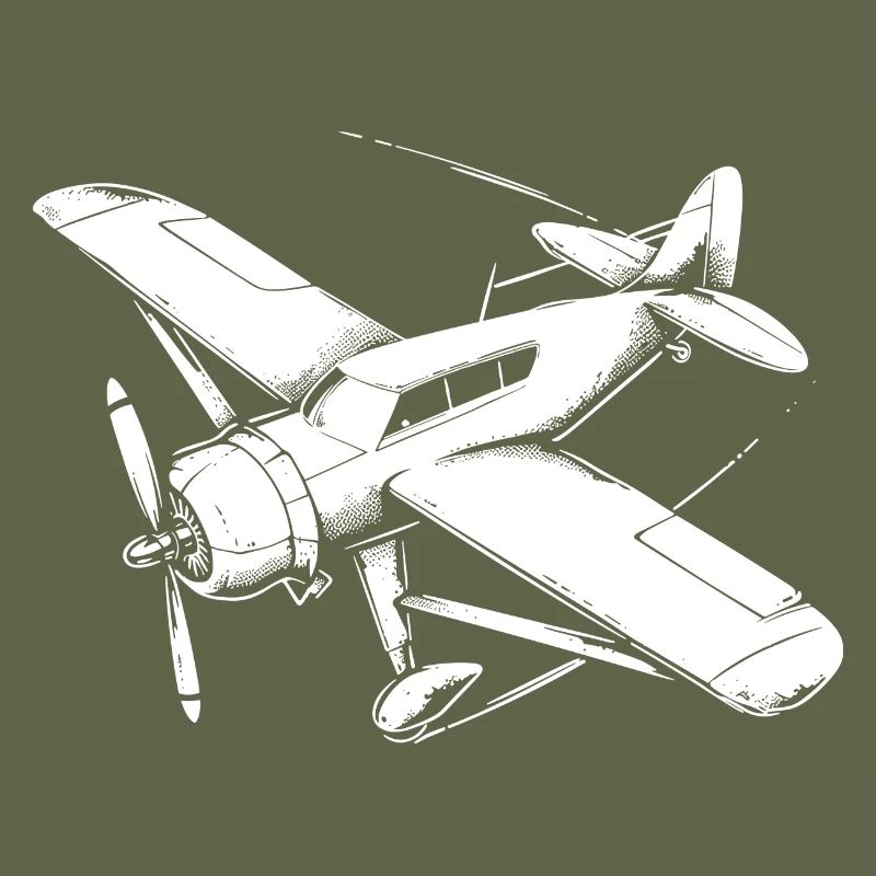 Propeller Plane Drawing