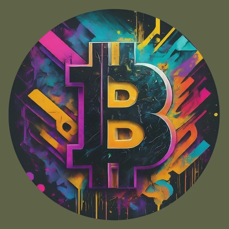 Explosion de couleurs du bitcoin