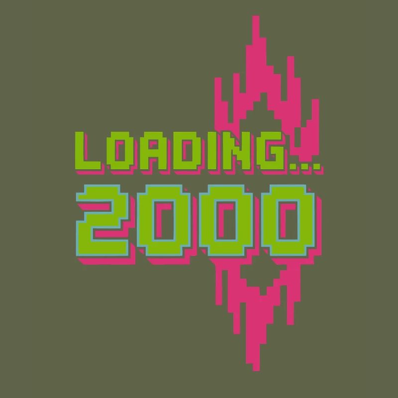 Retro Pixel Loading 2000 Design